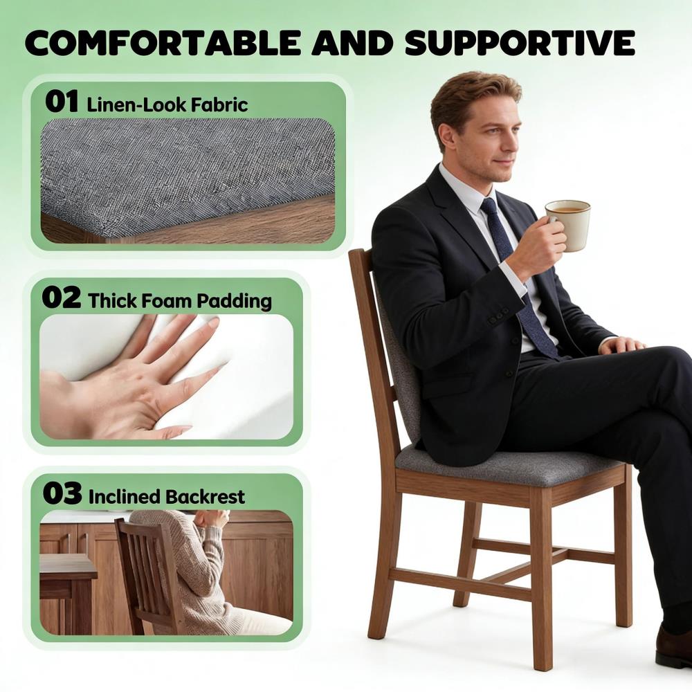 Stylish Padded Dining Room Chair Set