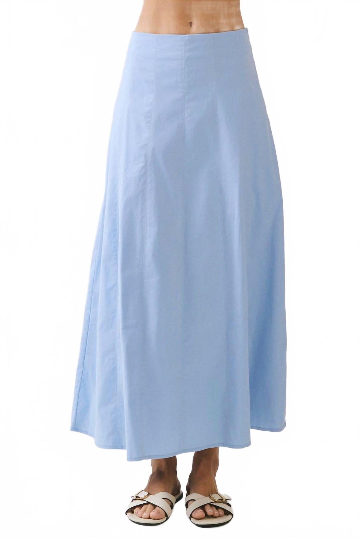 Solid Rules Maxi Skirt In Baby Blue