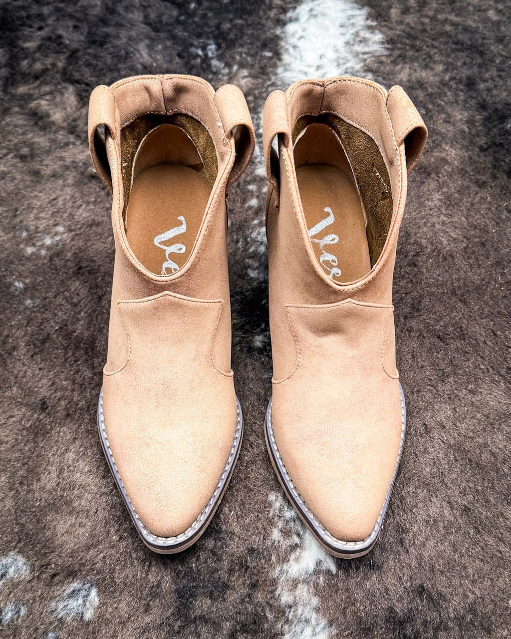 Dangerous Ankle Bootie in Light Tan By Very G