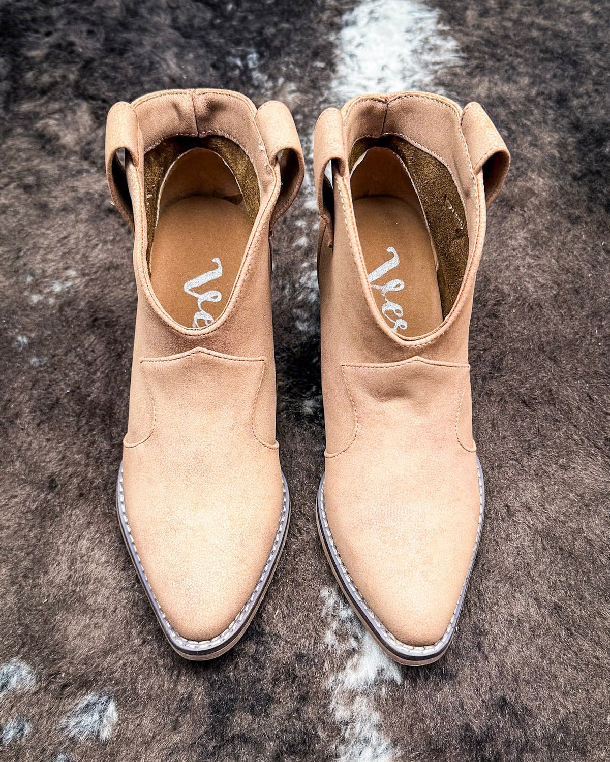 Dangerous Ankle Bootie in Light Tan By Very G