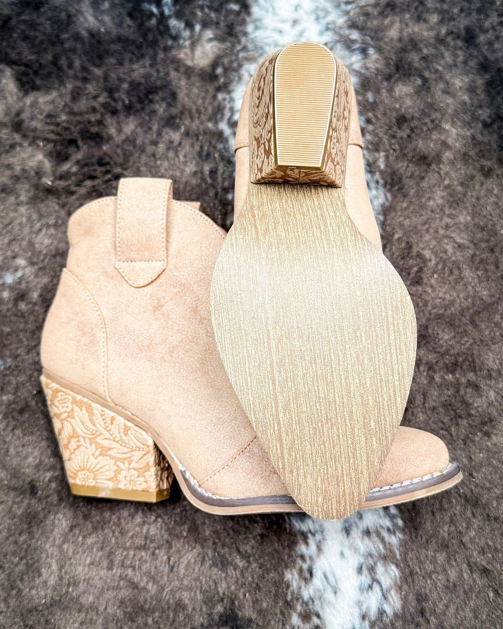 Dangerous Ankle Bootie in Light Tan By Very G