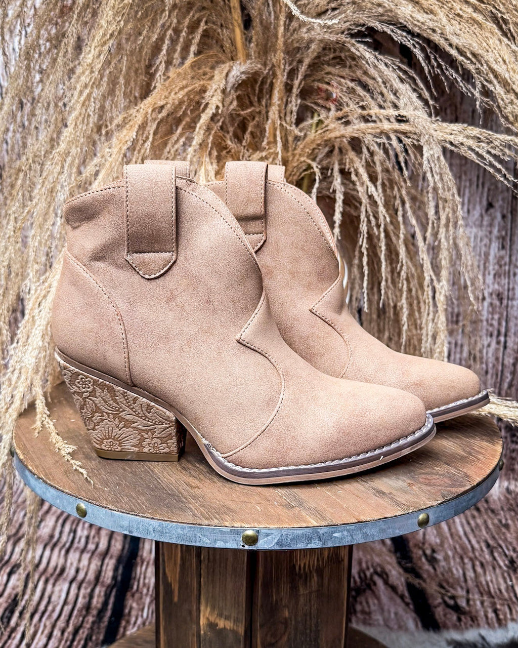 Dangerous Ankle Bootie in Light Tan By Very G