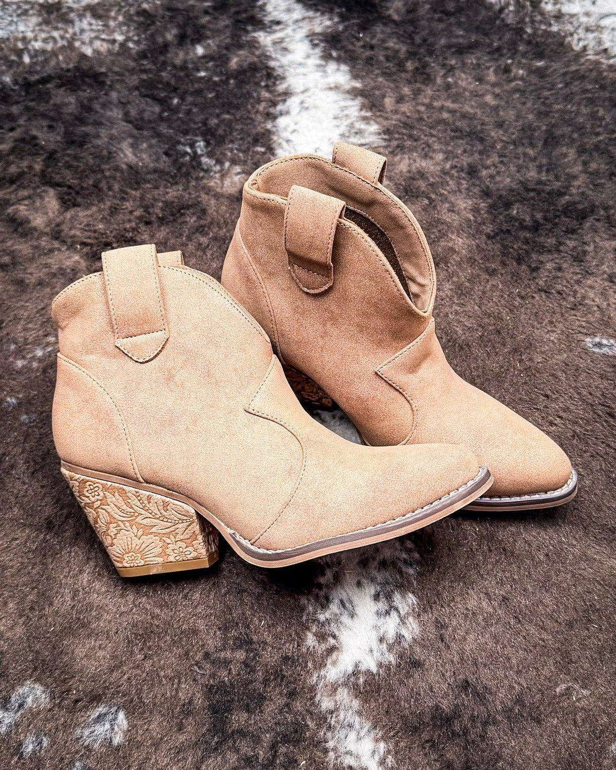 Dangerous Ankle Bootie in Light Tan By Very G