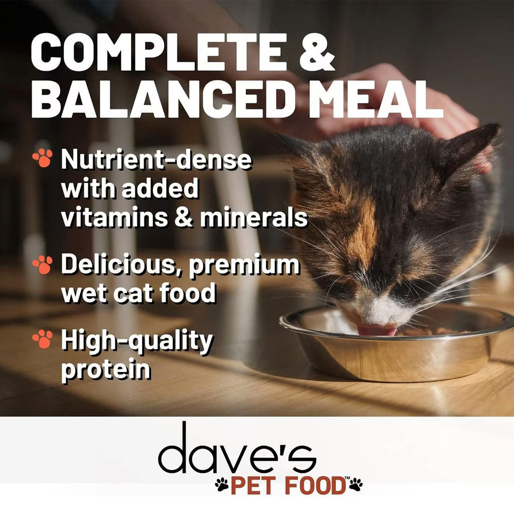 Dave's Pet Food Saucey Pate Chicken & Turkey Recipe Grain-Free Canned Wet Cat Food, 5.5-oz can, case of 24