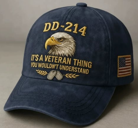 🔥Today Only: FREE Collector Coin🔥| DD-214 Veteran Honor 3-Piece Gift Set – Embroidered Cap, Coin & Bracelet