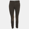 Ralph Lauren Brown Suede And Gabardine Breeches