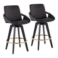 Black Upholstered Counter Stools