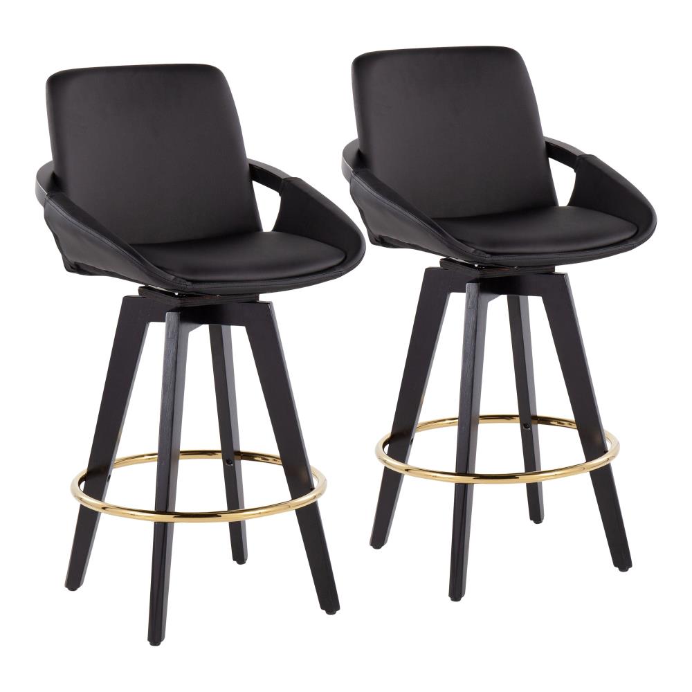 Black Upholstered Counter Stools