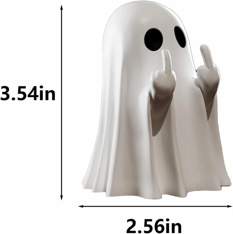 Cute Ghost Decoration, Spooky Resin Sculpture, Halloween Decoration for Indoor and Porch Decor