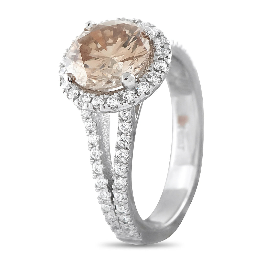 LB Exclusive Platinum 2.42ct Diamond Halo Ring MF33-070126