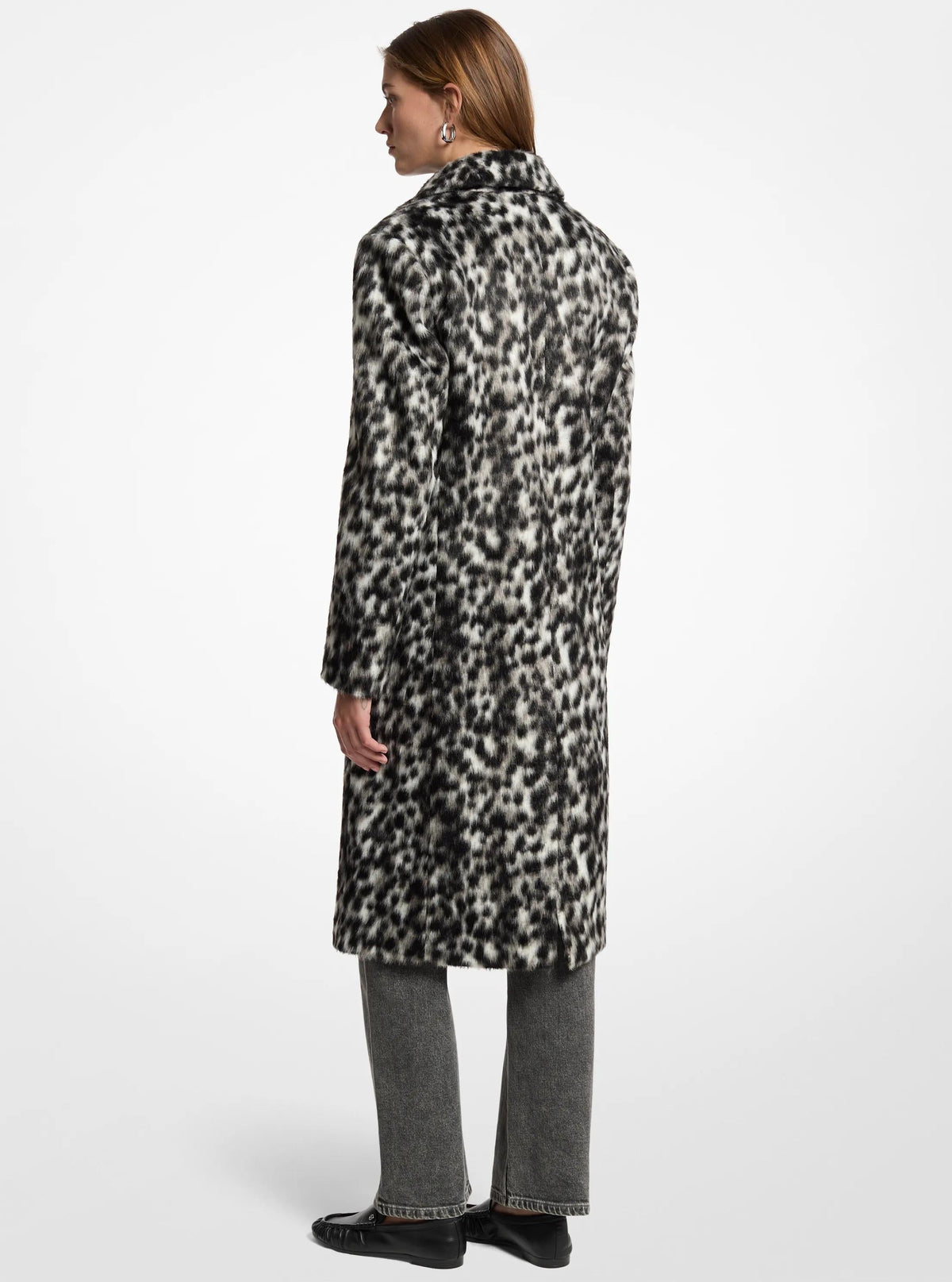 Leopard Print Faux Fur Coat