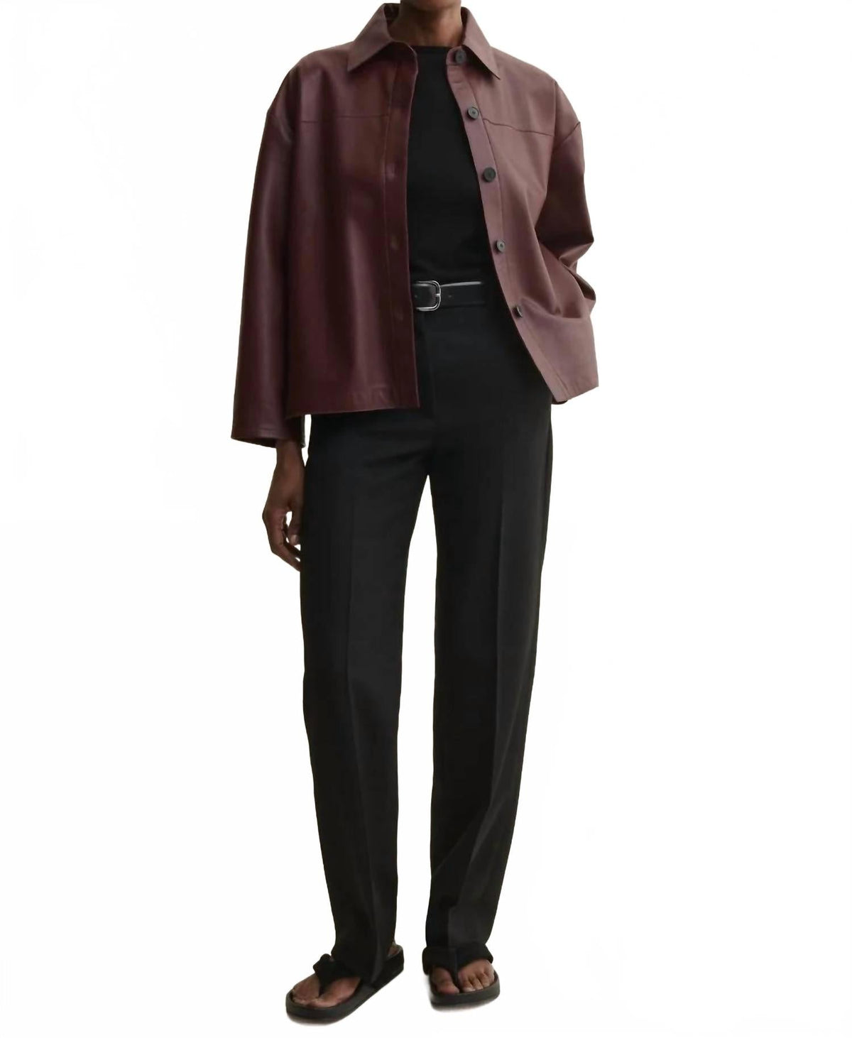 Fenna Lamb Butter Jacket In Mahogany