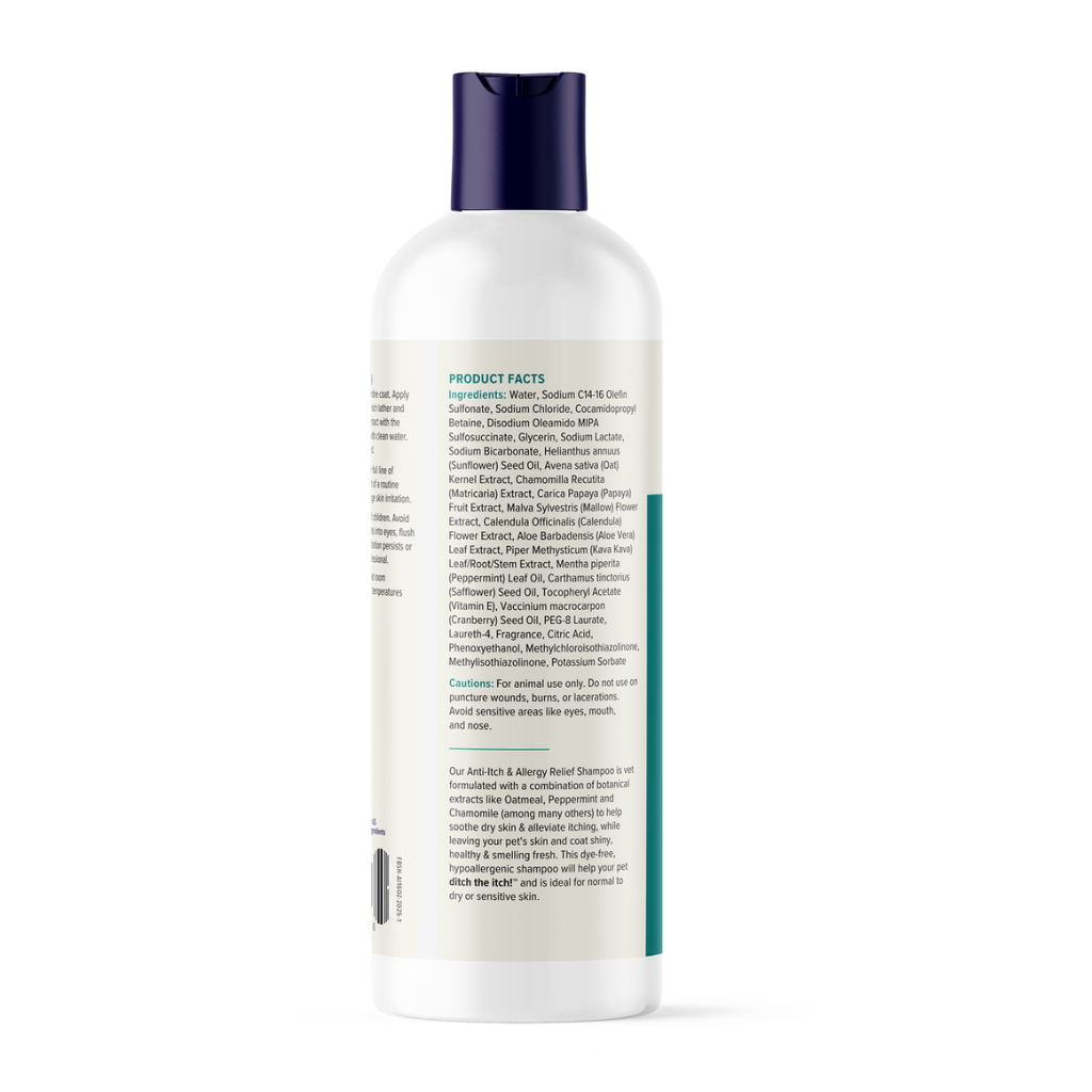 Dermabliss Advanced Vet Strength Anti-Itch & Allergy Relief Shampoo for Dogs & Cats, 16 oz