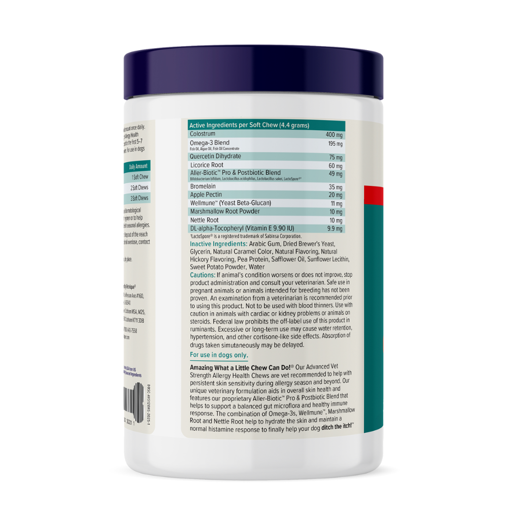 Dermabliss Advanced Vet Strength Seasonal Allergy Health Chews for Dogs