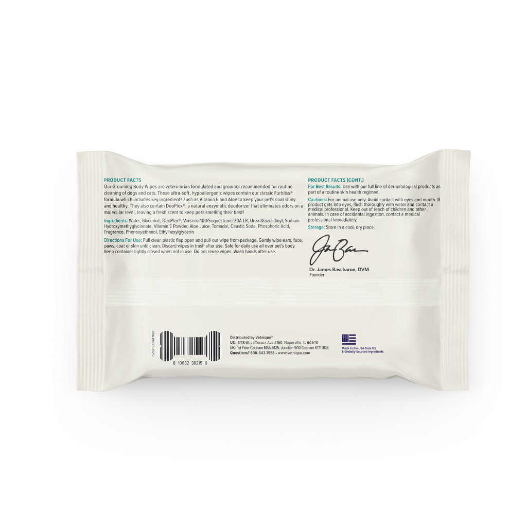Dermabliss Grooming Wipes for Dogs & Cats (100 Wipes)