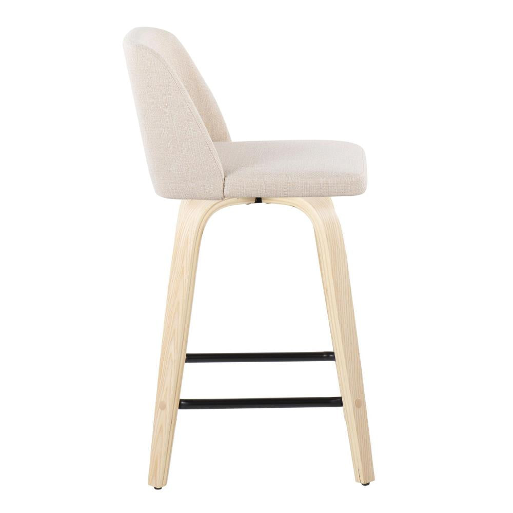 Textured Fabric Counter Stool Set