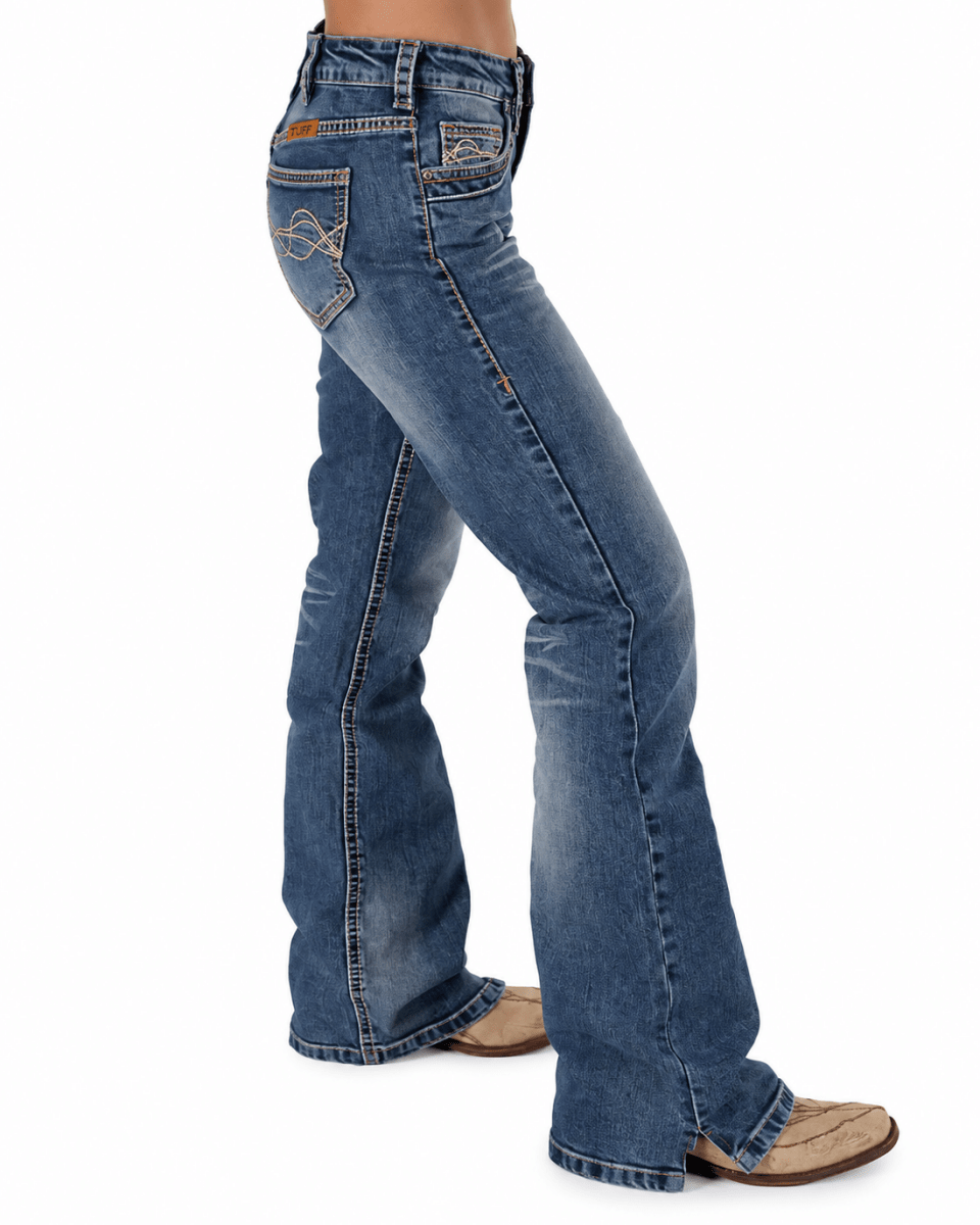 DFMI Faded Bootcut Jeans in Medium Wash by Cowgirl Tuff
