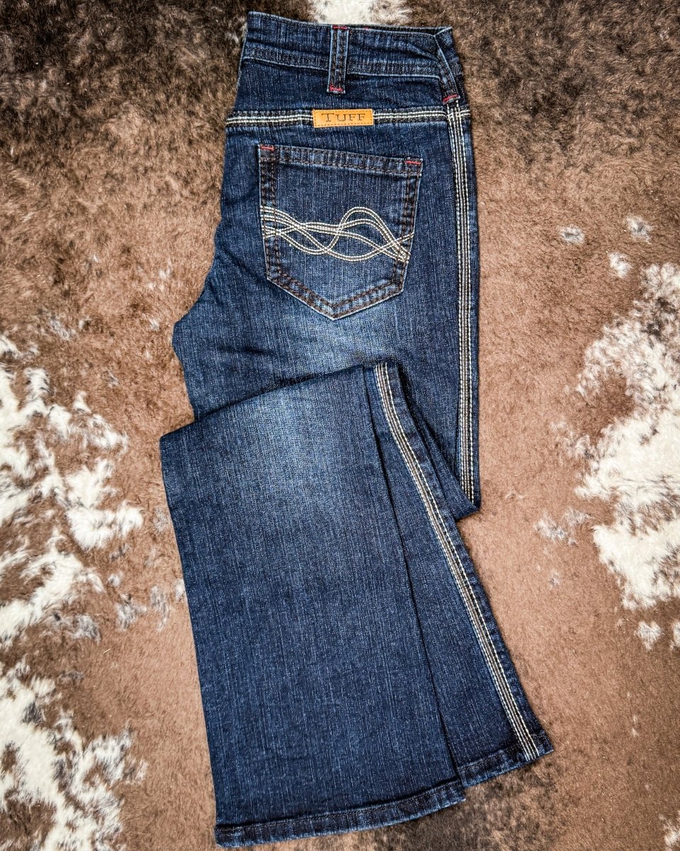 DFMI Indigo Mid-Rise Bootcut Jeans by Cowgirl Tuff