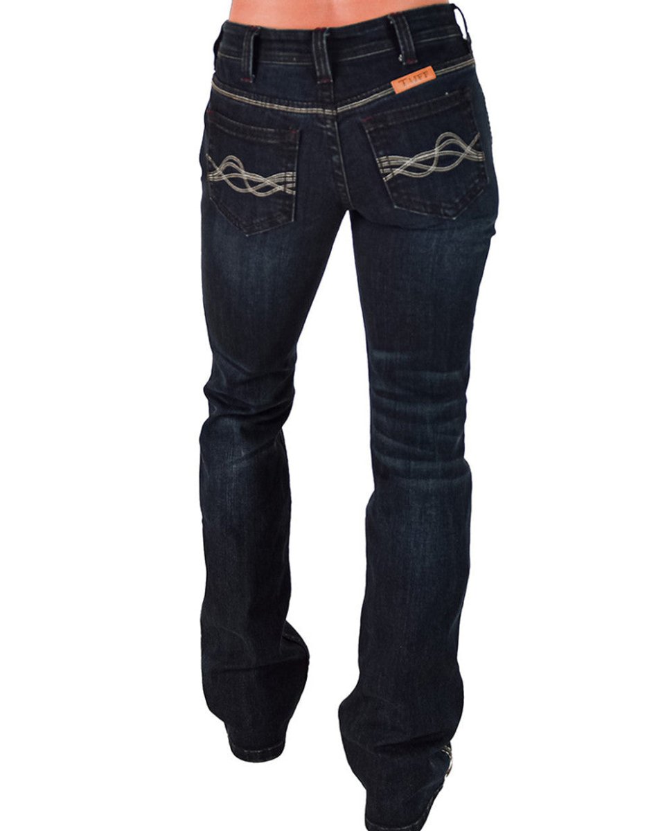DFMI Indigo Mid-Rise Bootcut Jeans by Cowgirl Tuff
