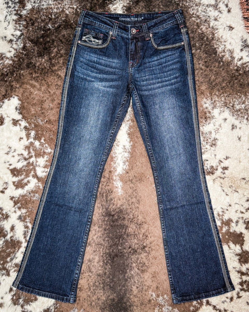 DFMI Indigo Mid-Rise Bootcut Jeans by Cowgirl Tuff