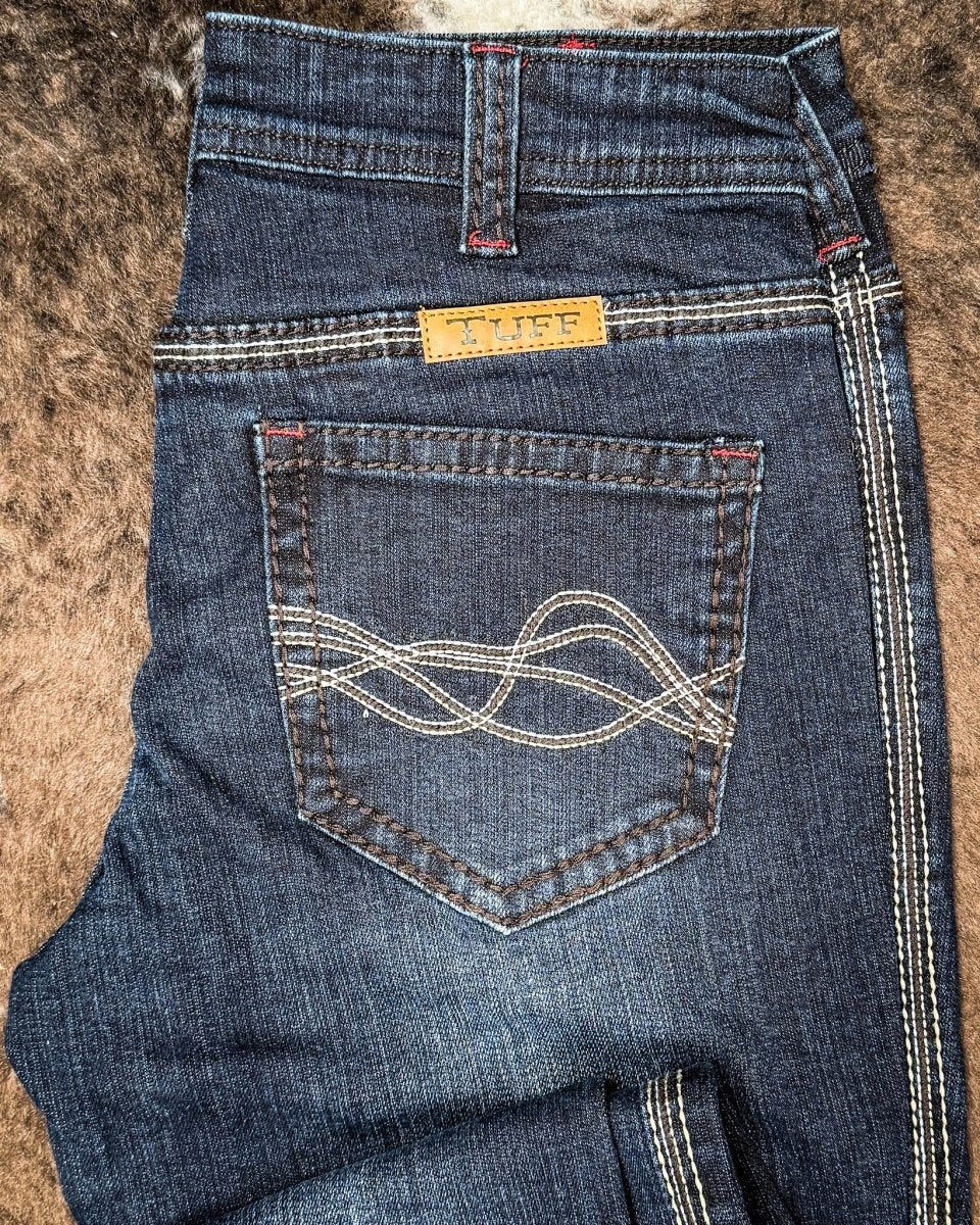 DFMI Indigo Mid-Rise Bootcut Jeans by Cowgirl Tuff