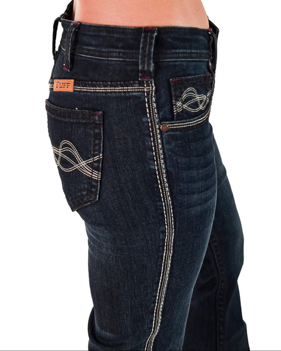 DFMI Indigo Mid-Rise Bootcut Jeans by Cowgirl Tuff