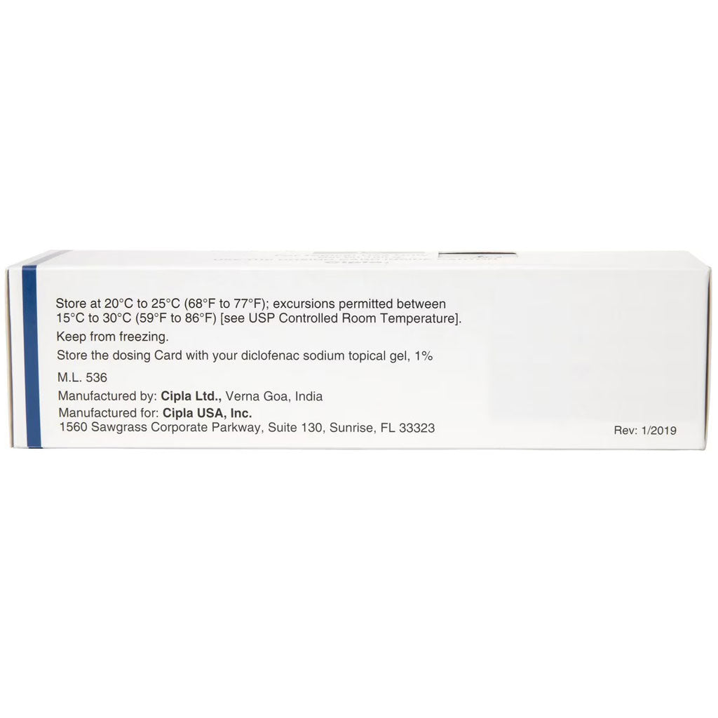 Diclofenac (Generic) Sodium Topical Gel 1% , 100-gm
