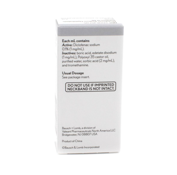 Diclofenac Sodium Ophthalmic Solution 0.1% (5 mL)