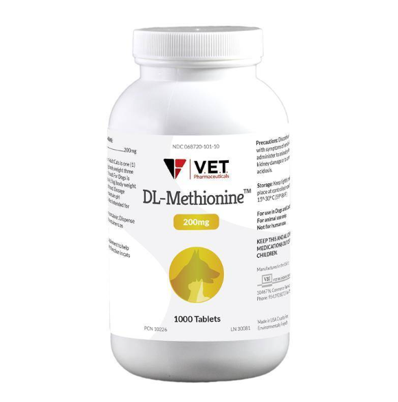 DL Methionine 200mg Tablets (1,000 tablets)