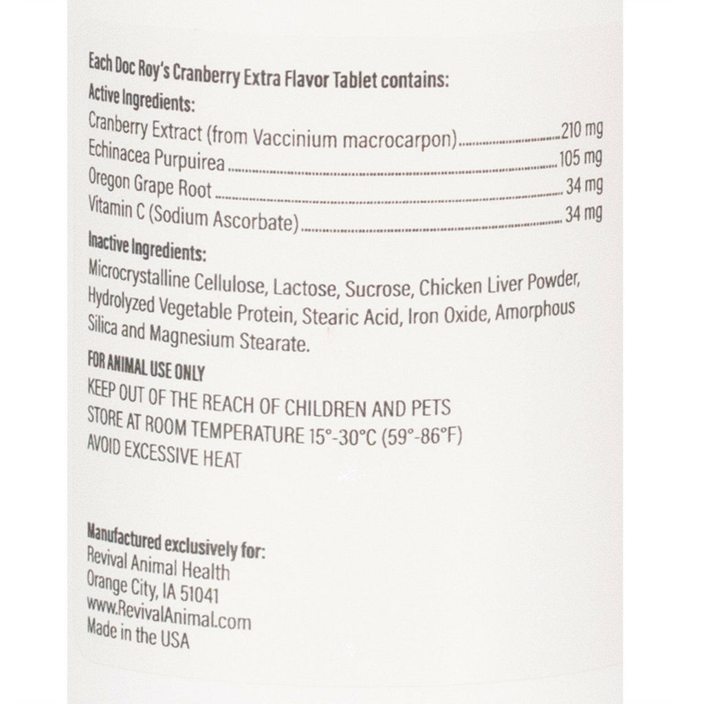 Doc Roy's Cranberry Extra for Dogs & Cats (60 tablets)