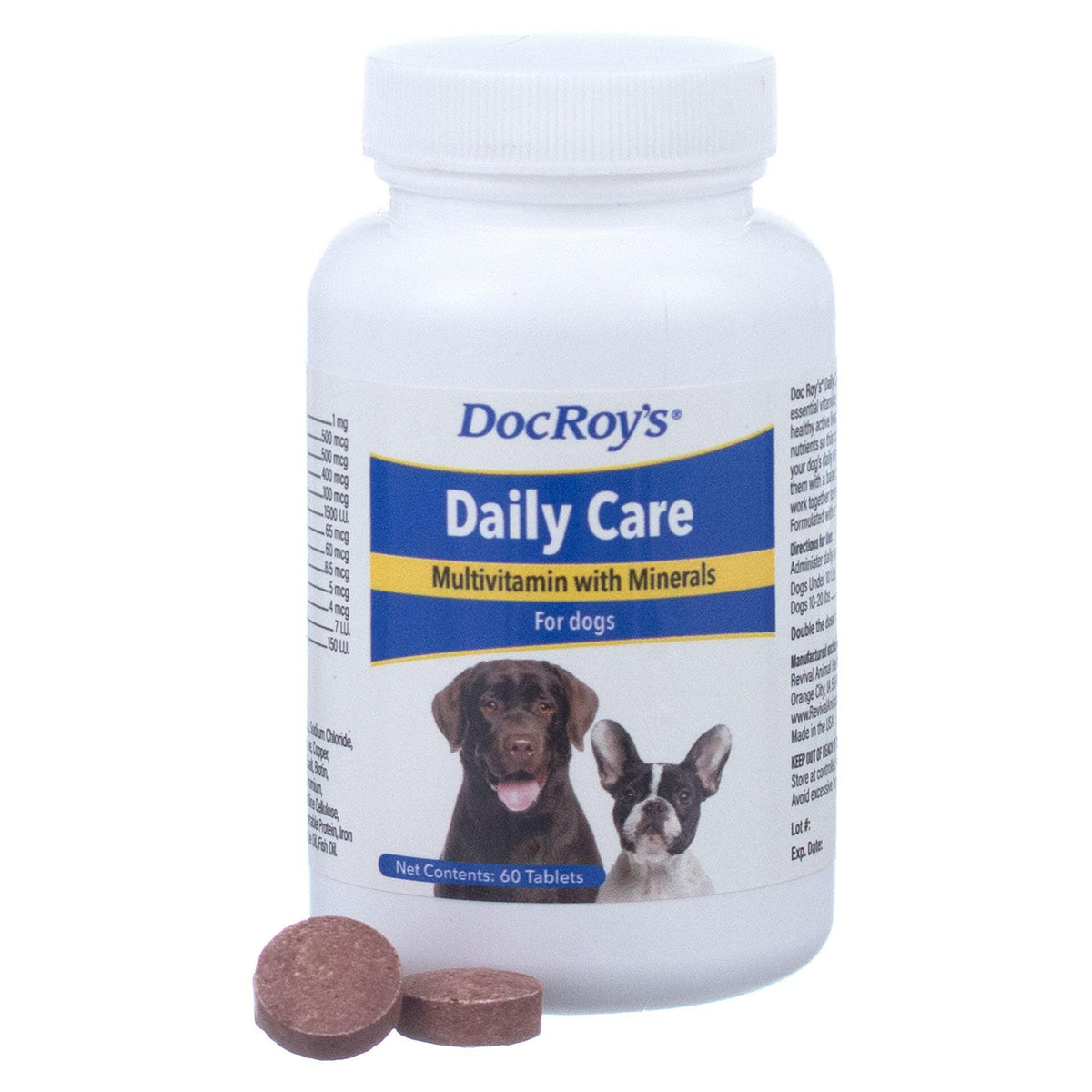 Doc Roy's Daily Care Multivitamin Tablets for Dogs
