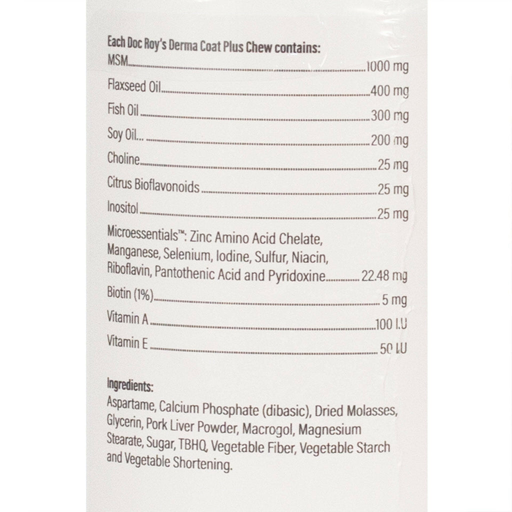 Doc Roy's Derma Coat Plus Soft Chews, 60 ct Large