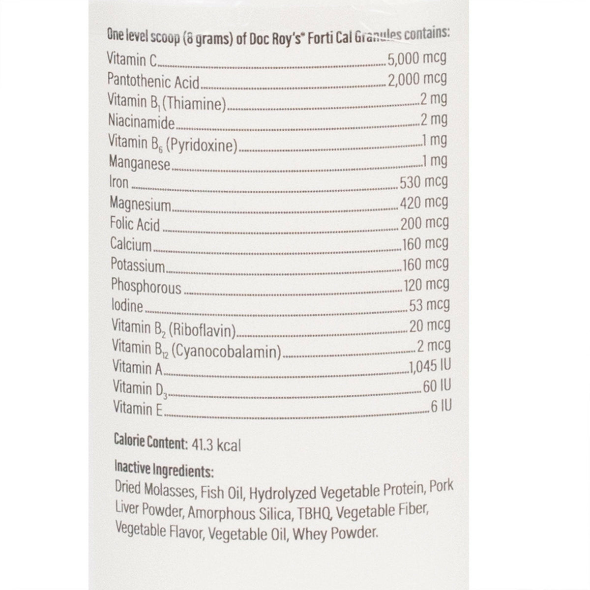 Doc Roy's Forti Cal For Dogs & Cats, 454 gm Granules