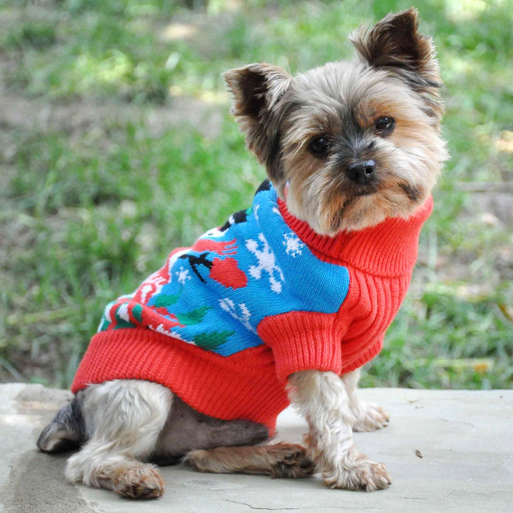 Doggie Design Combed Cotton Ugly Snowman Holiday Dog Sweater for Dogs & Cats