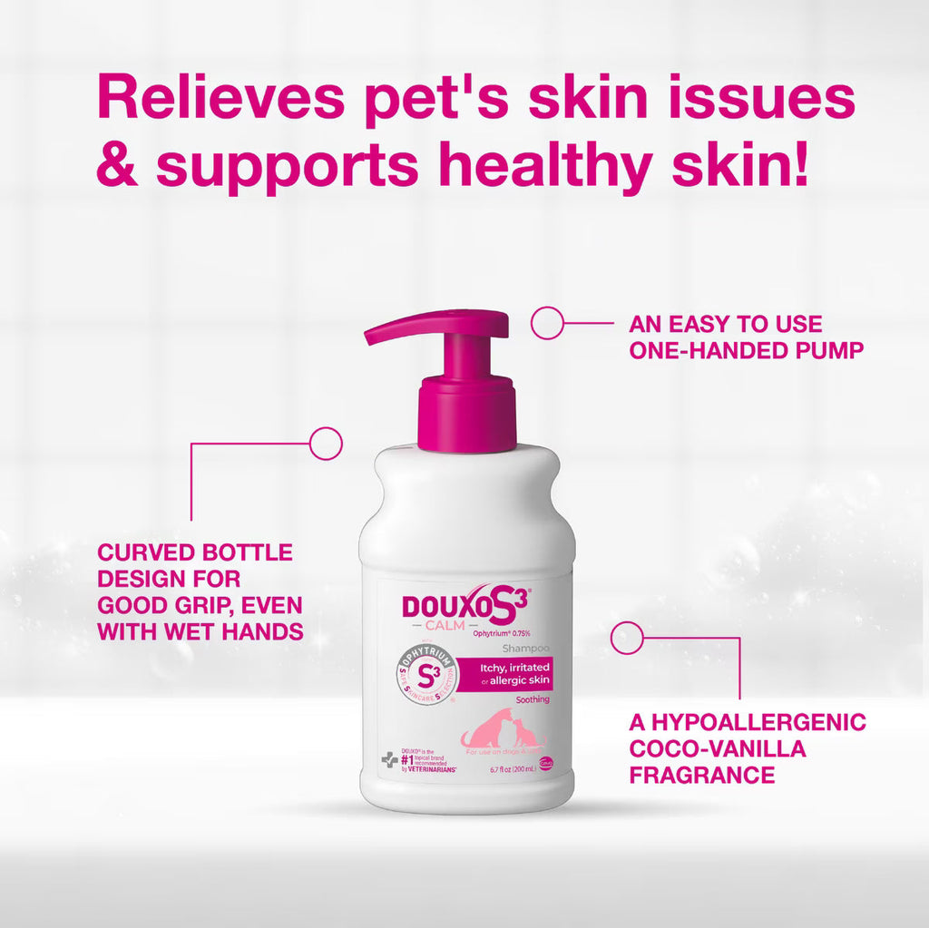 Douxo S3 CALM Soothing Itchy, Hydrated Skin Dog & Cat Shampoo
