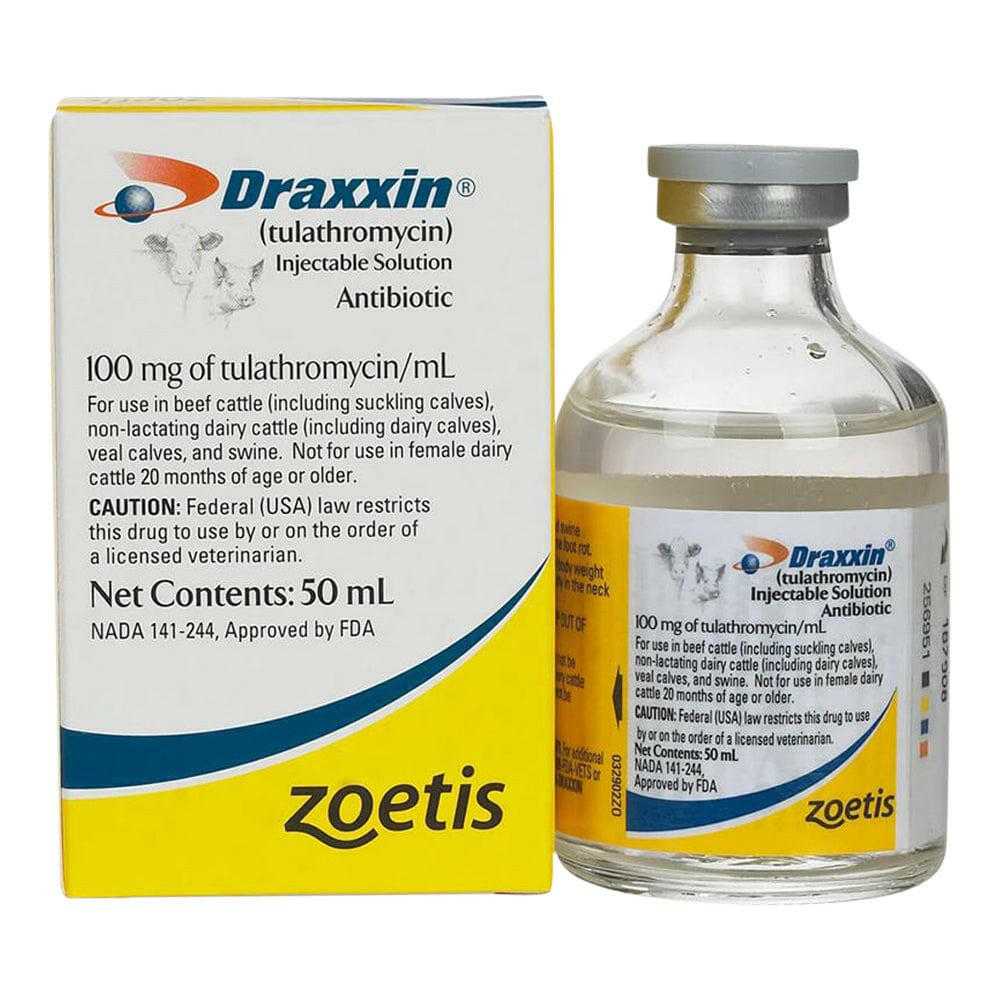 Draxxin (tulathromycin) Injection 100mg/ml
