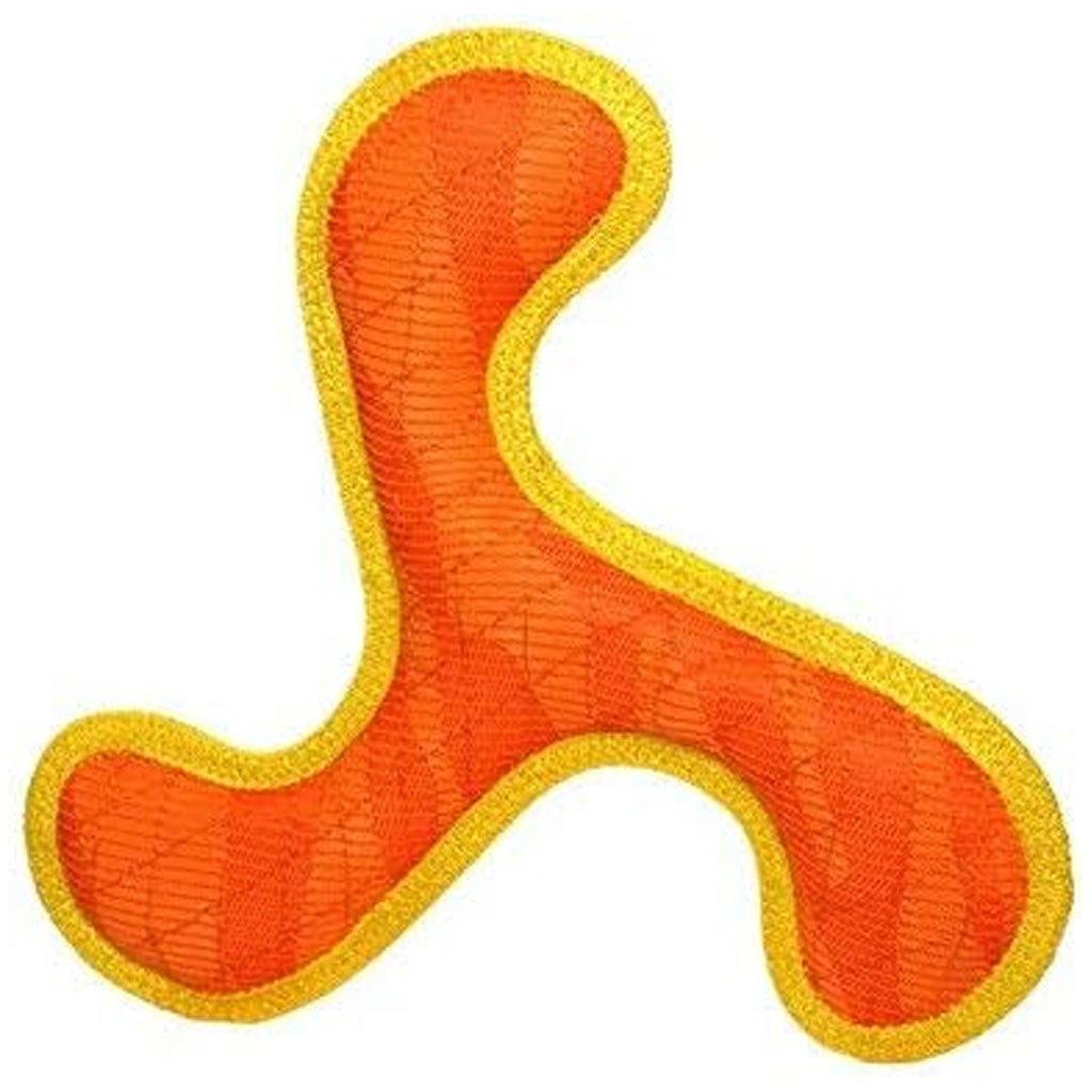 Duraforce Jr Boomerang Dog Toy Orange & Yellow