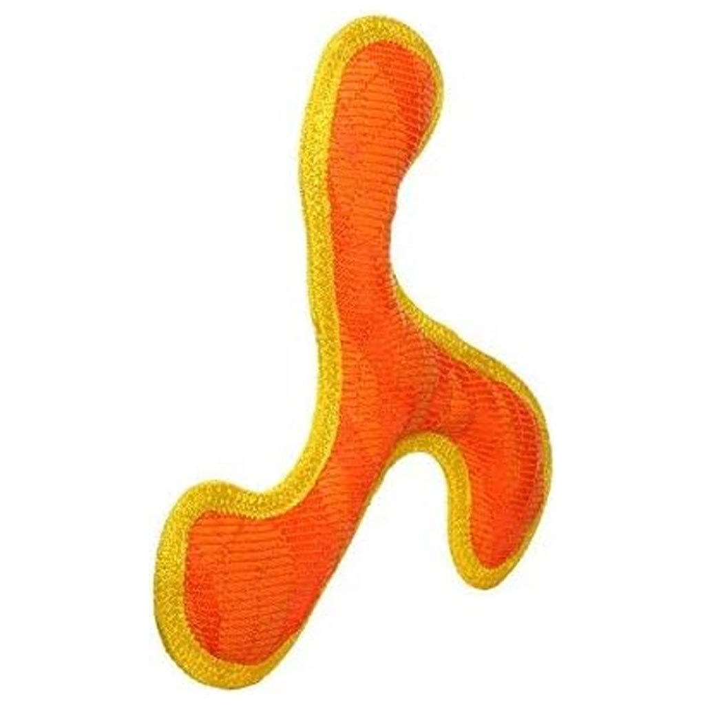 Duraforce Jr Boomerang Dog Toy Orange & Yellow