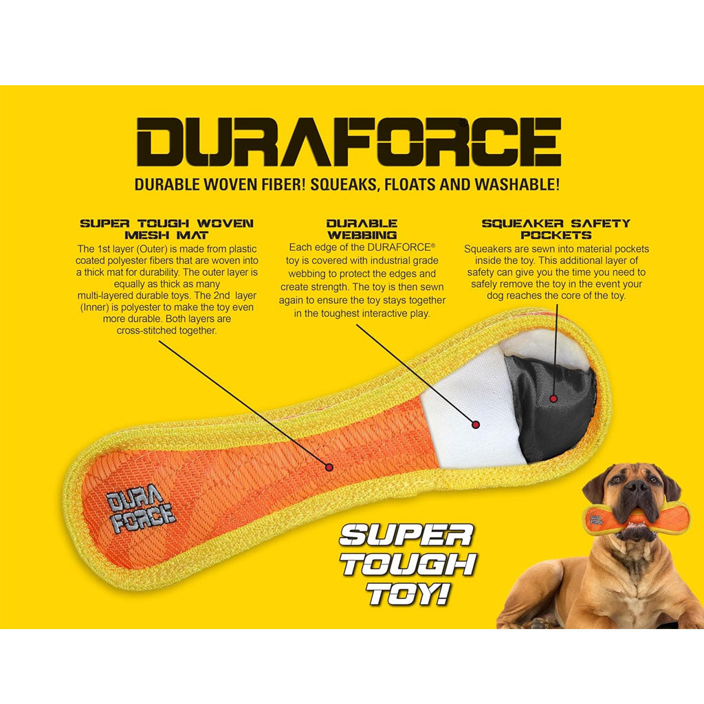 Duraforce Jr Boomerang Dog Toy Orange & Yellow