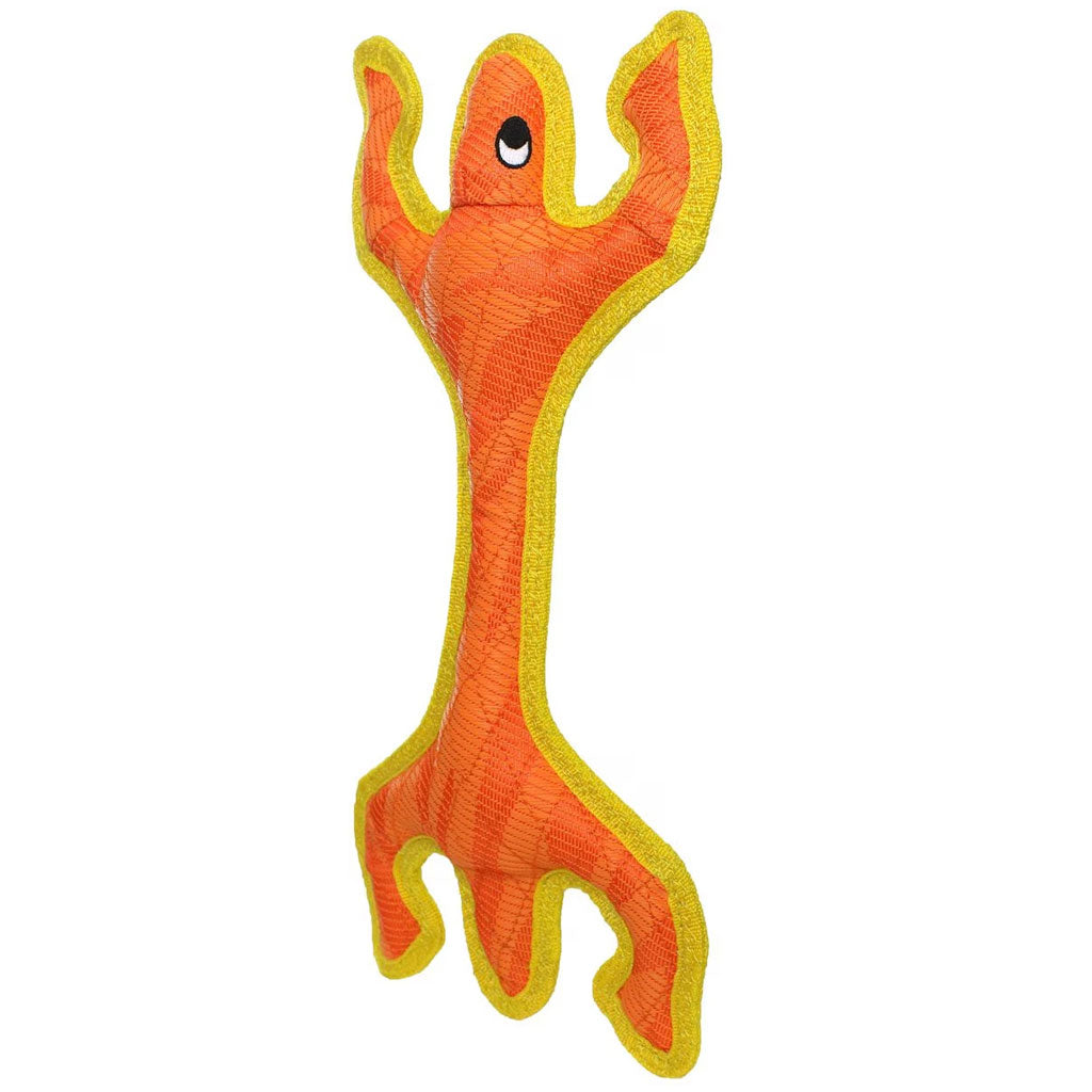 Duraforce Lizard Tiger Pink Orange & Yellow Dog Toy
