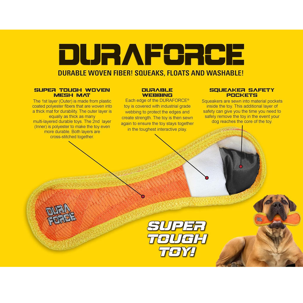 Duraforce Star Tiger Orange & Yellow Dog Toy