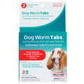 Durvet Dog Worm Tabs Broad Spectrum Dewormer for Dogs 26-60 lbs (2 chewable tablets)