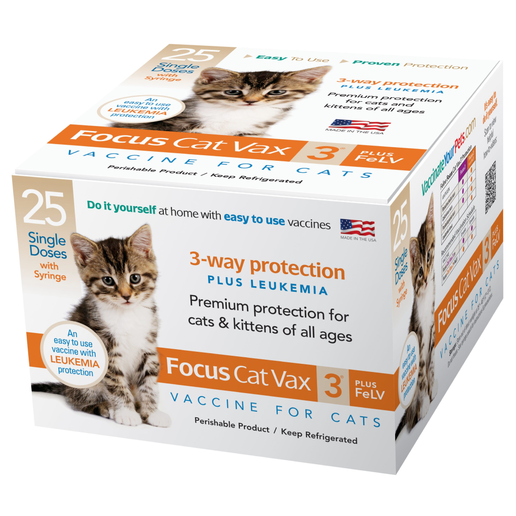 Durvet Focus Vax 3 Plus FeLV for Cats (single dose w/ syringe)