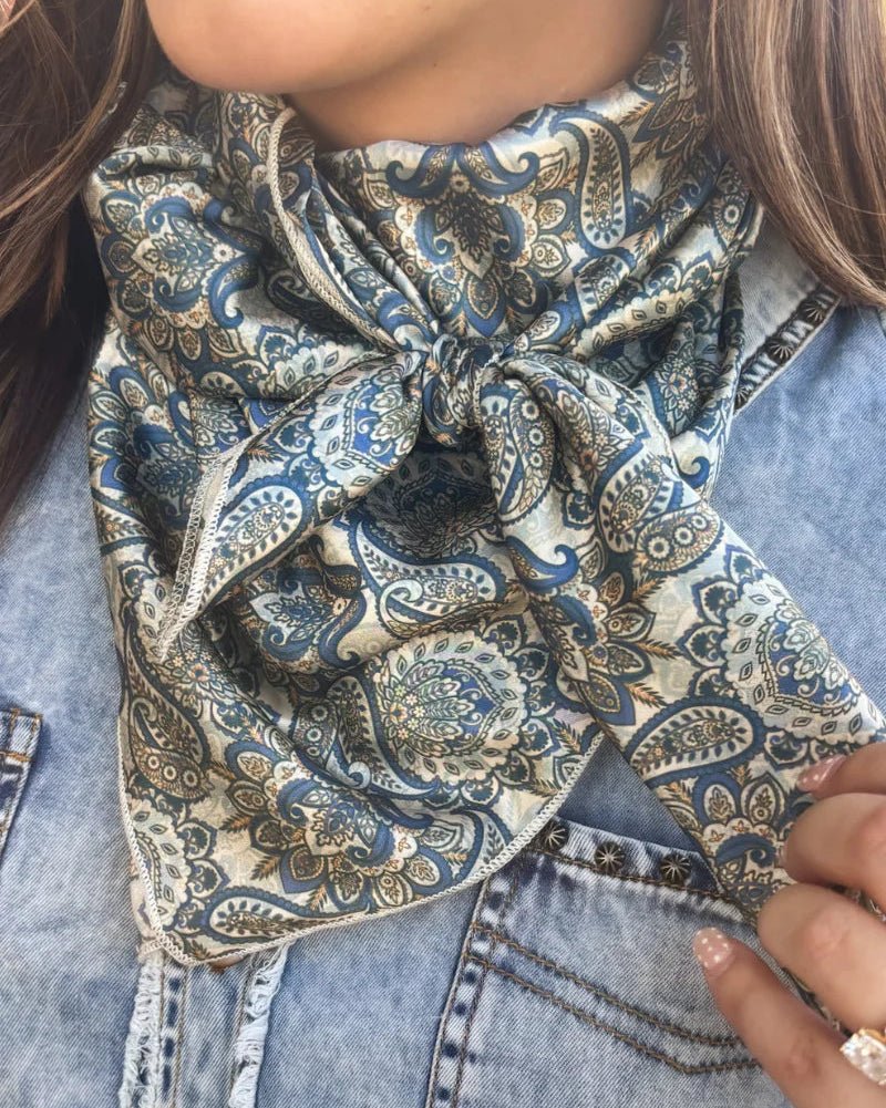 Dusty Denim Paisley Wild Rag