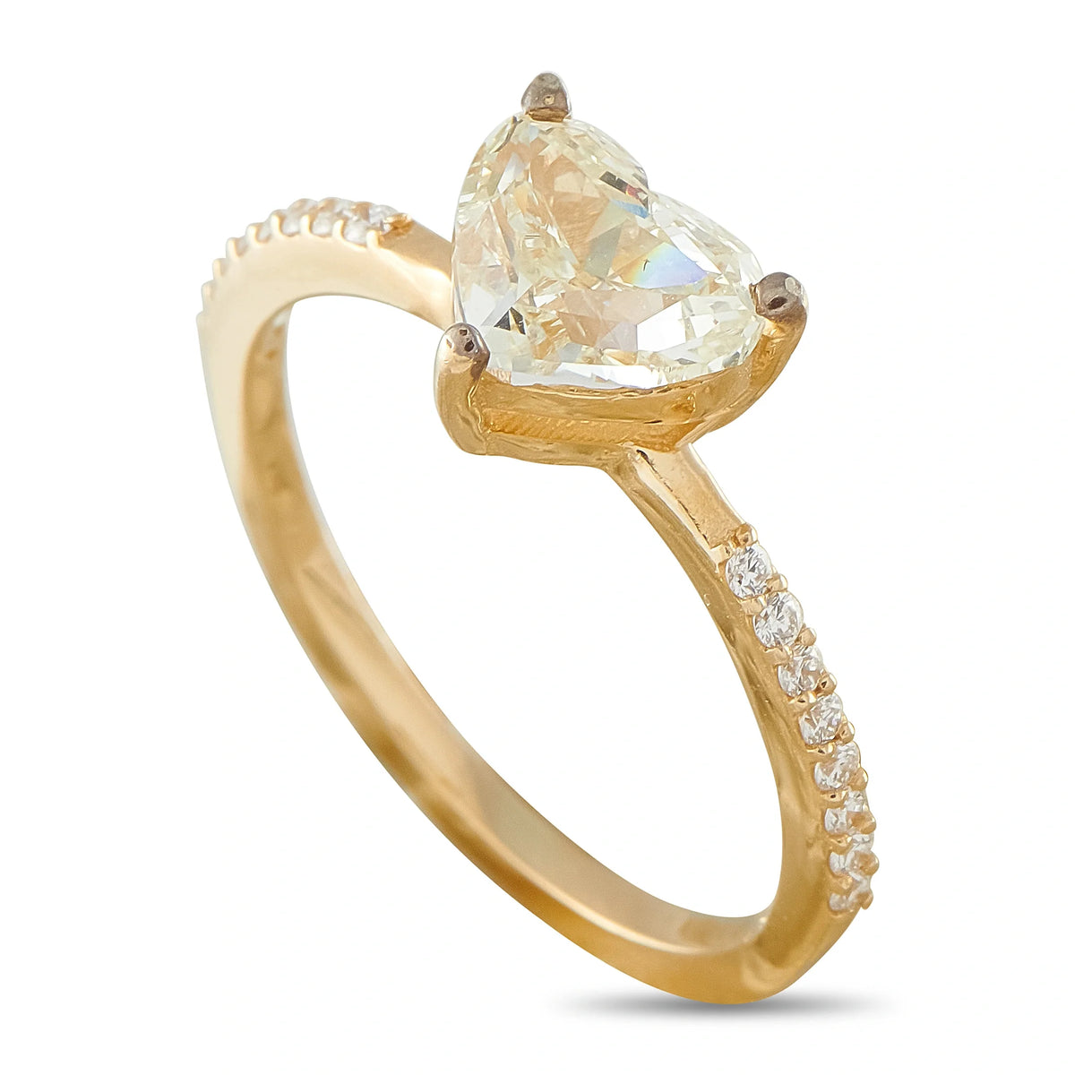LB Exclusive 18K Yellow Gold 1.47ct Diamond Ring MF03-080726