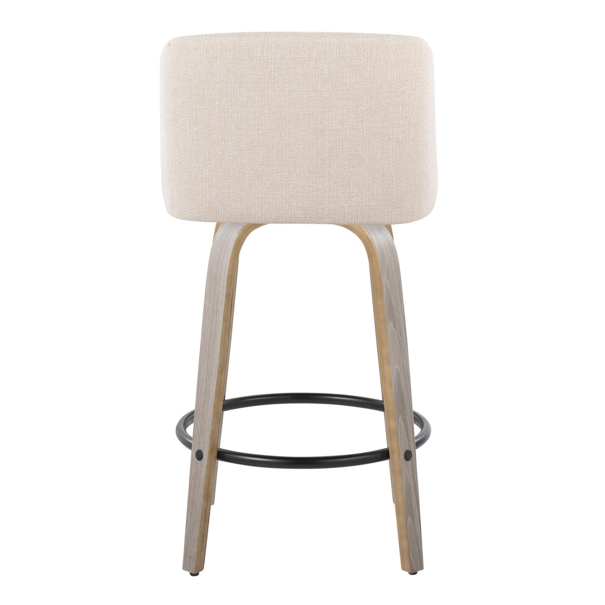 Fixed-Height Stools with Circular Footrails Set of 2