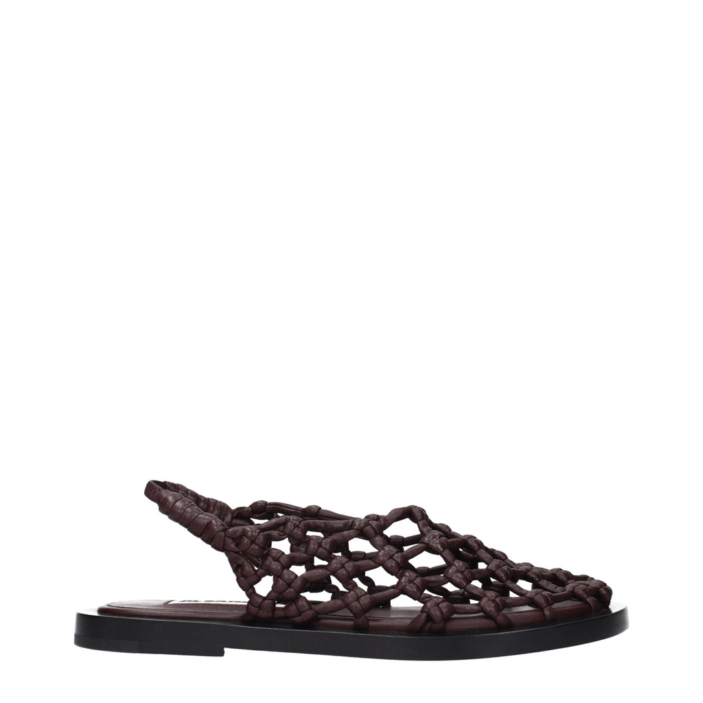 Jil Sander Leather Flat Women's Sandals