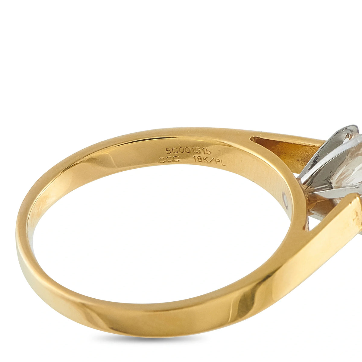 LB Exclusive 18K Yellow Gold 1.07ct Diamond Solitaire Ring MF16-070826