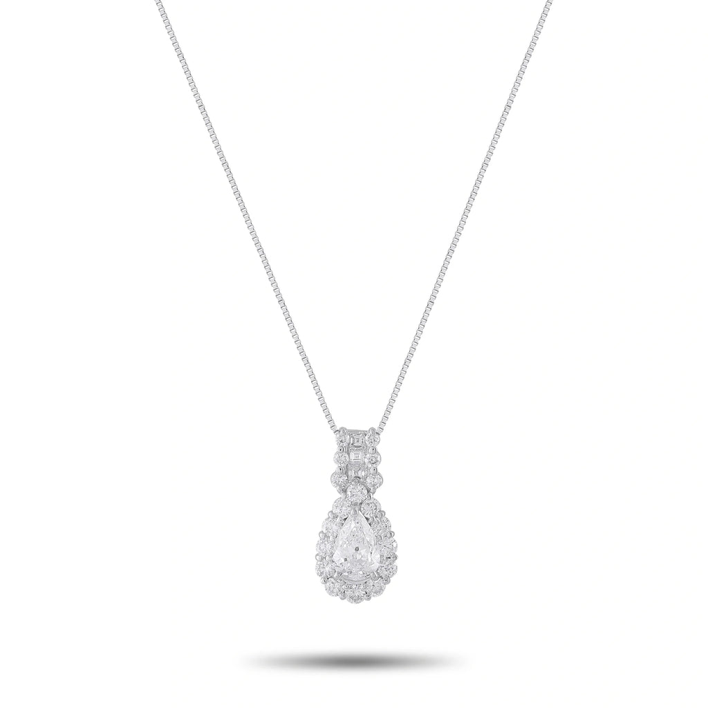 LB Exclusive Platinum 1.98ct Diamond Pendant Necklace MF01-071426