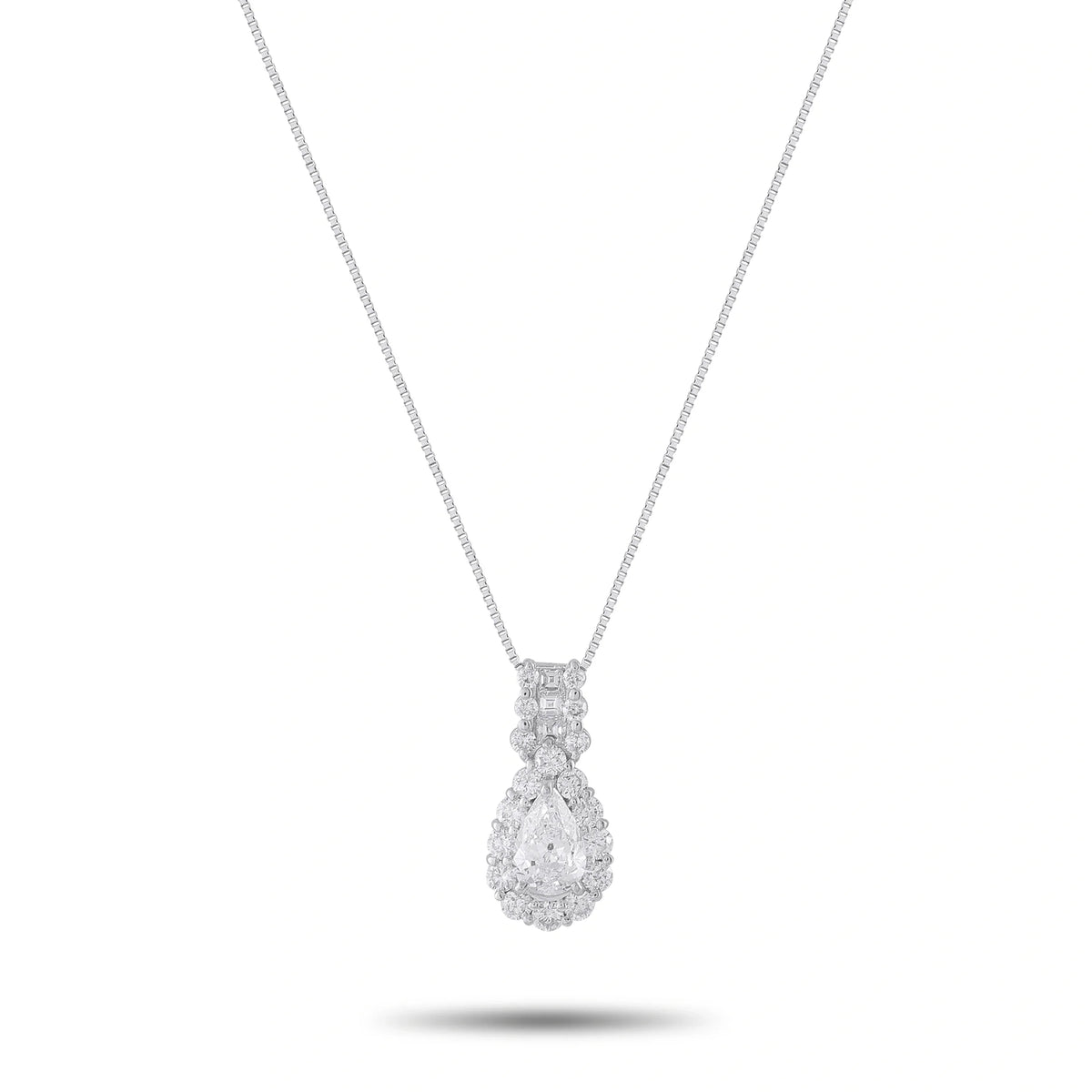 LB Exclusive Platinum 1.98ct Diamond Pendant Necklace MF01-071426